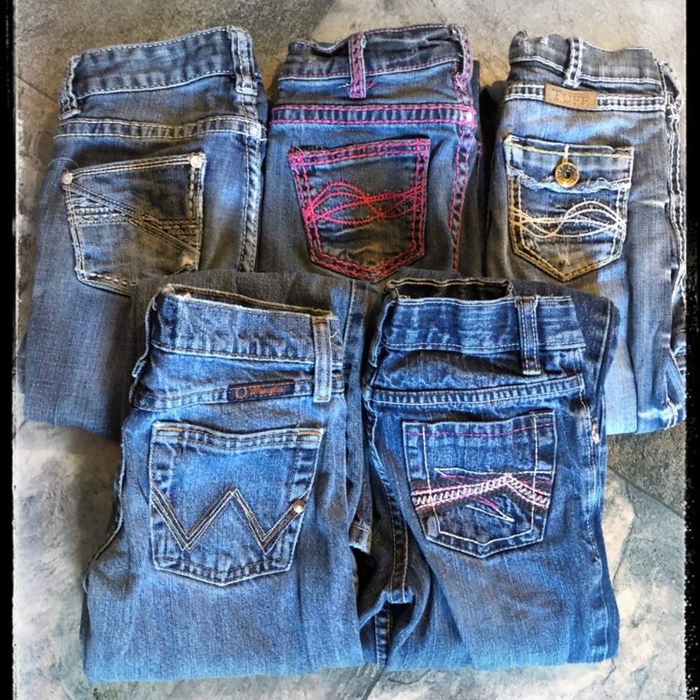 Lot Girls Western Style Jeans